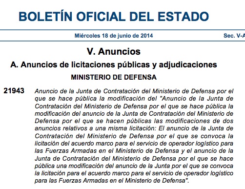 Disparate BOE Defensa